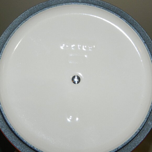 Le Creuset Signature Enameled Cast Iron Sauce Pan 1.75 qt, Flame - Picture 7 of 8